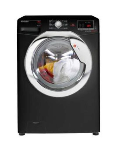 Hoover Dynamic Next One Touch Dxoa610Hcb 10Kg Load, 1600 Spin Washing Machine - Black/Chrome Hoover Dynamic Next One Touch Dxoa610Hcb 10Kg Load, 1600 Spin Washing Machine - Black/Chrome